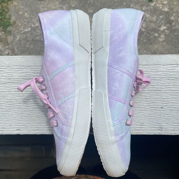 NEW Superga Pink & White Tye Dye Tennis Shoes Size 9.5 - Picture 7 of 10